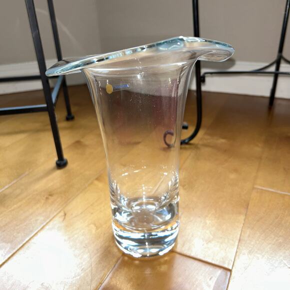 Krosno hand made clear art glass jack in the pulpit vase - Picture 4 of 11